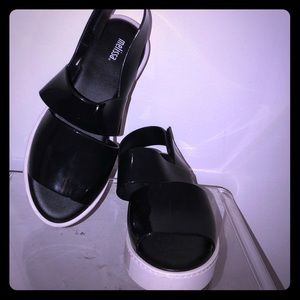 Melissa black platform sandals